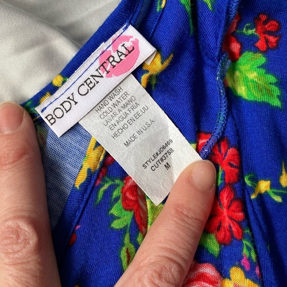 Body Central Royal Blue Floral Dress/Tunic - Picture 3 of 4